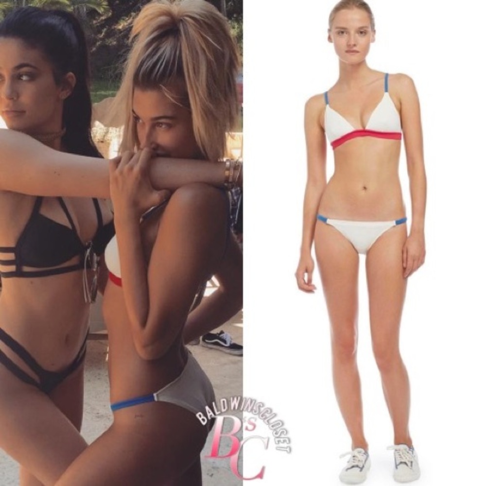 Solid and striped the Morgan bikini white red blue swim swimsuit bathing